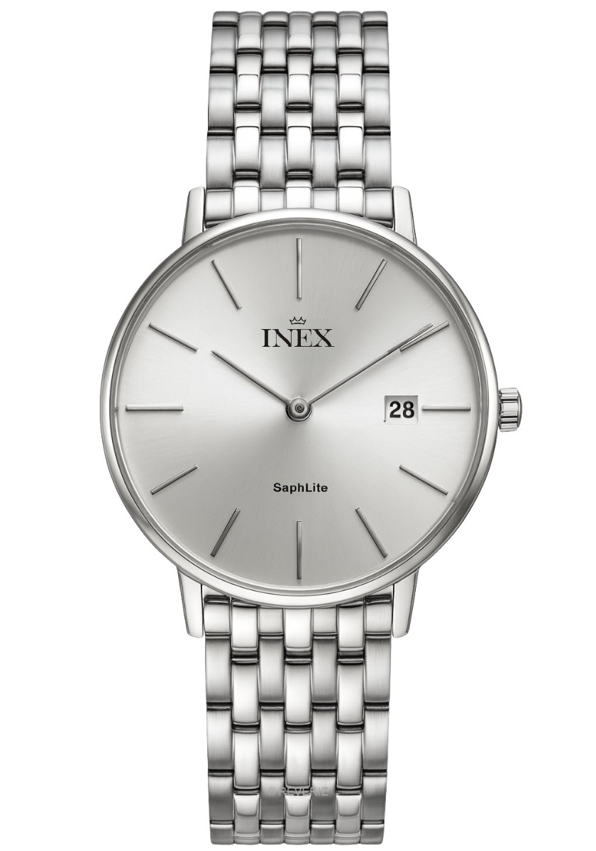 Herrur - Inex Mens Silver/Silver A69446-1S4I - Quartz - Silver - Herrklocka - Rostfri stål - Härdat mineralglas