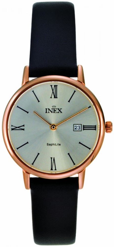 Harmoniskt damur - Inex Ladies Rose Gold/Silver A69447-1D3KV - LQ2 - Quartz - Rött guld - Damklocka - Läder - Härdat mineralglas