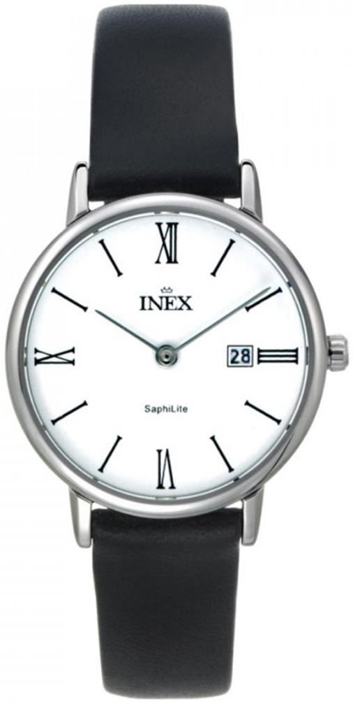 Damur - Inex Ladies Silver/White A69447S0KV - RIP - Quartz - Silver - Damklocka - Läder - Härdat mineralglas