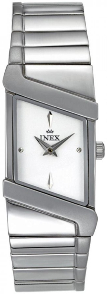Damur - Inex Ladies Silver/White A69457S4KV - LQ - Quartz - Silver - Damklocka - Rostfri stål - Härdat mineralglas