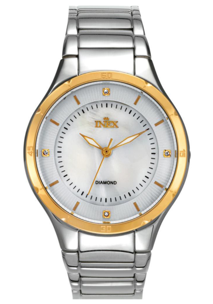 Inex Womens Silver A69462B4P - Quartz - Silver - Damklocka - Rostfri stål - Safir