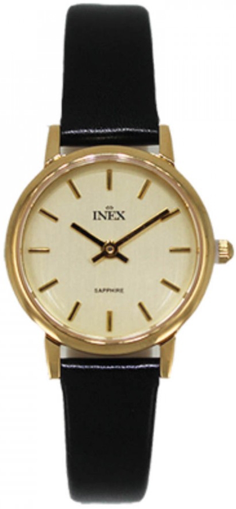 Damur - Inex Ladies Gold/Gold A6948D7I - RIP - Quartz - Guld - Damklocka - Läder - Härdat mineralglas