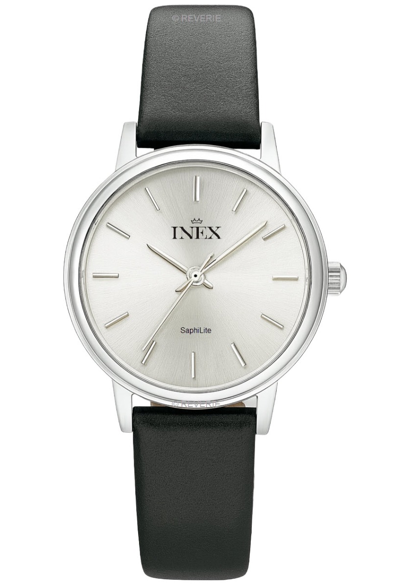 Inex damur med läderarmband - Inex Ladies Silver/Silver A6948S4I - Quartz - Silver - Damklocka - Läder - Mineral/Safir-mix
