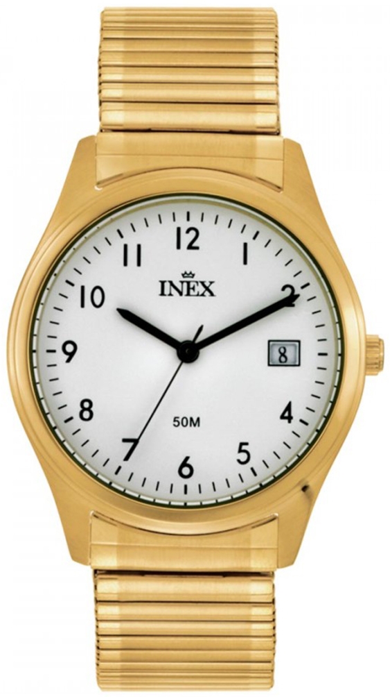 Herrur - Inex Mens Gold/White A69494-1D0A - RIP - Quartz - Guld - Herrklocka - Rostfri stål - Härdat mineralglas