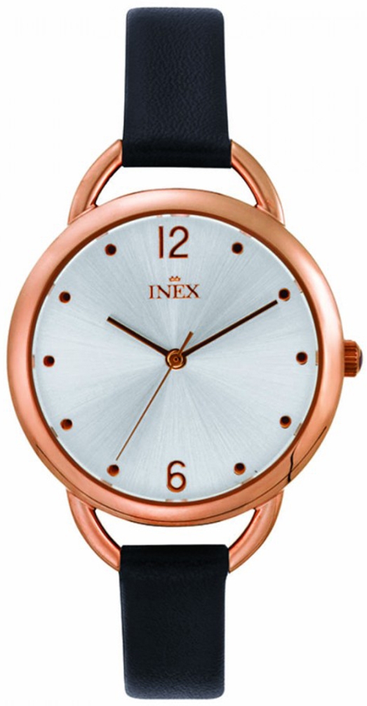 Damur - Inex Ladies Rose Gold/Silver A69509-1D4P - LQ2 - Quartz - Rött guld - Damklocka - Läder - Härdat mineralglas