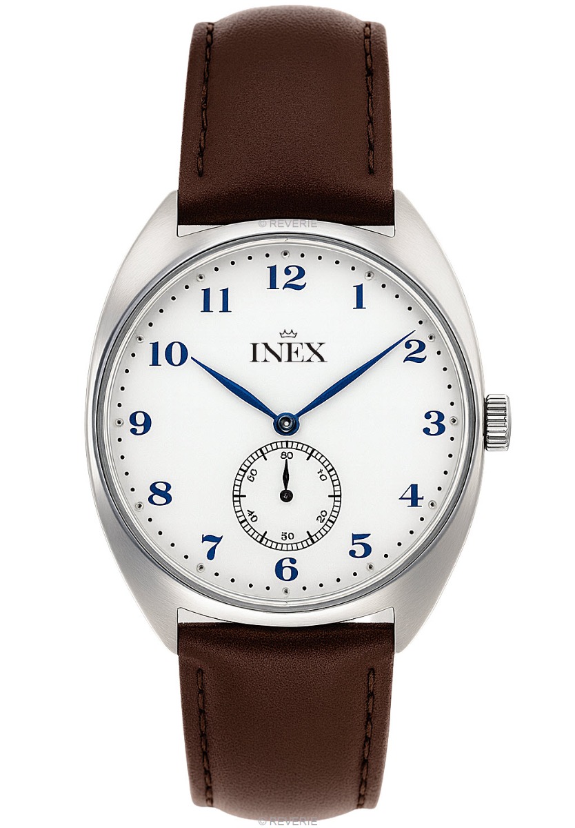 Inex Mens Classic Leather 38mm - Quartz - Silver - Herrklocka - Läder - Härdat mineralglas