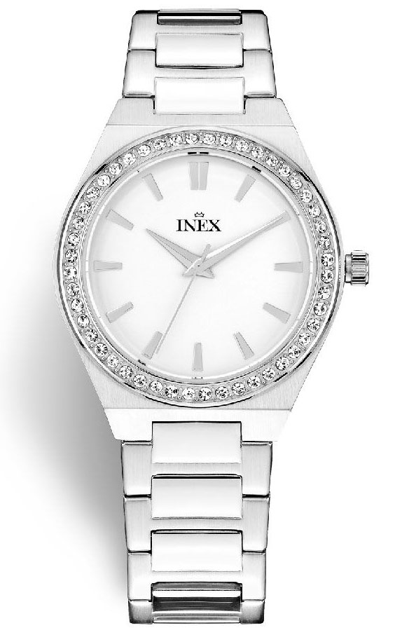 Inex Ladies Silver White A69532-1S0I - Quartz - Silver - Damklocka - Rostfri stål - Härdat mineralglas