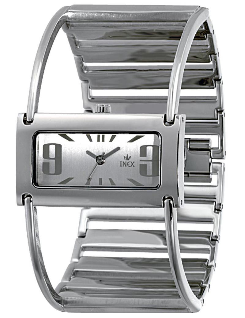 Inex Womens Silver A7456S4I - Quartz - Silver - Damklocka - Rostfri stål - Härdat mineralglas