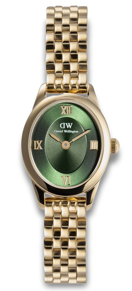 Daniel Wellington Oval Ophelia Mini Emerald Gold DW00100804 - Quartz - Guld - Damklocka - Rostfri stål - Härdat mineralglas