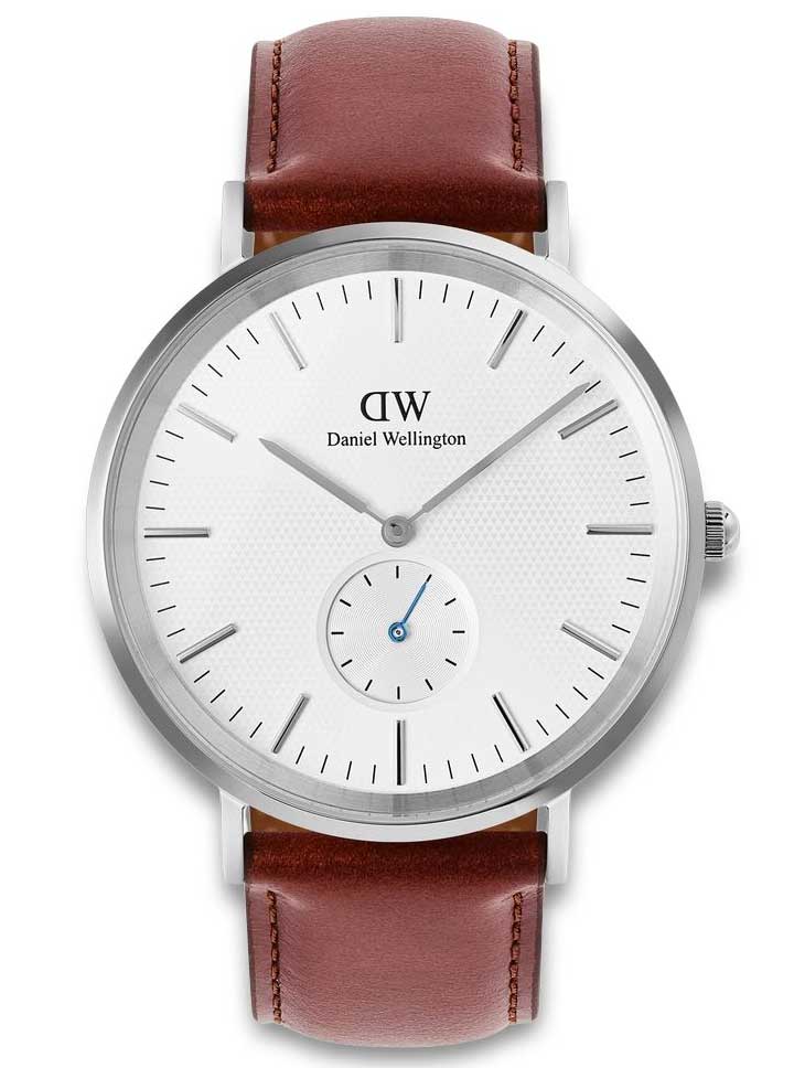Daniel Wellington Classic St Mawes DW00100867 - Quartz - Silver - Herrklocka - Läder - Härdat mineralglas