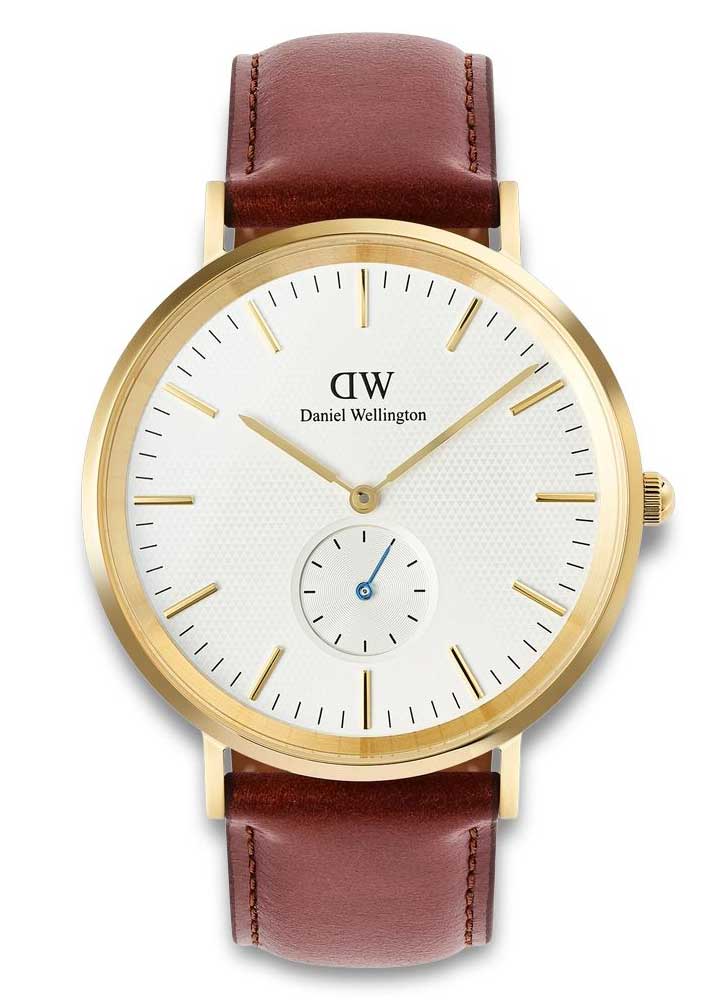Daniel Wellington Classic St Mawes DW00100869 - Quartz - Guld - Herrklocka - Läder - Härdat mineralglas