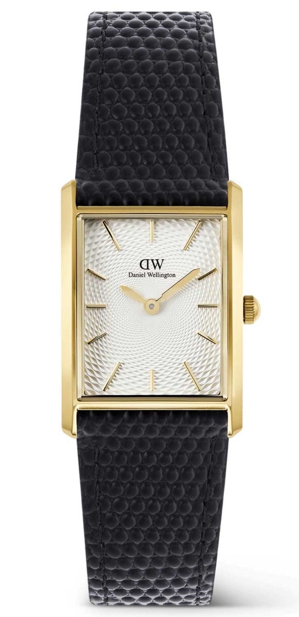 Daniel Wellington Bound Black Lizard Guilloché Gold DW00100899 - Quartz - Guld - Herrklocka - Läder - Härdat mineralglas