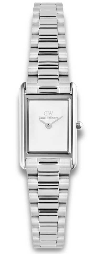 Daniel Wellington Bound Mini 3-Link Silver DW00100930 - Quartz - Silver - Damklocka - Rostfri stål - Härdat mineralglas