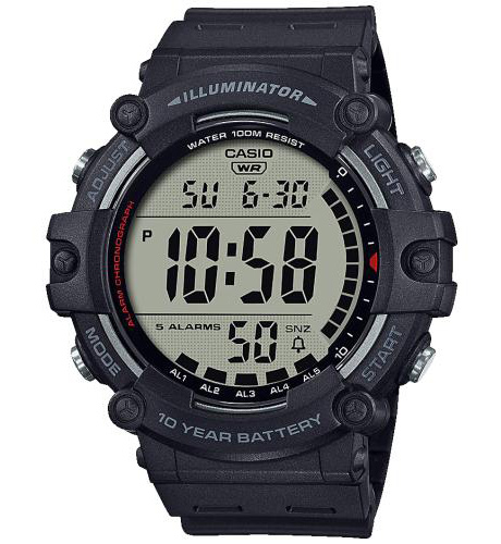 Casio Classic Digital - Digitalt - Svart - Herrklocka - Harts - Akryl