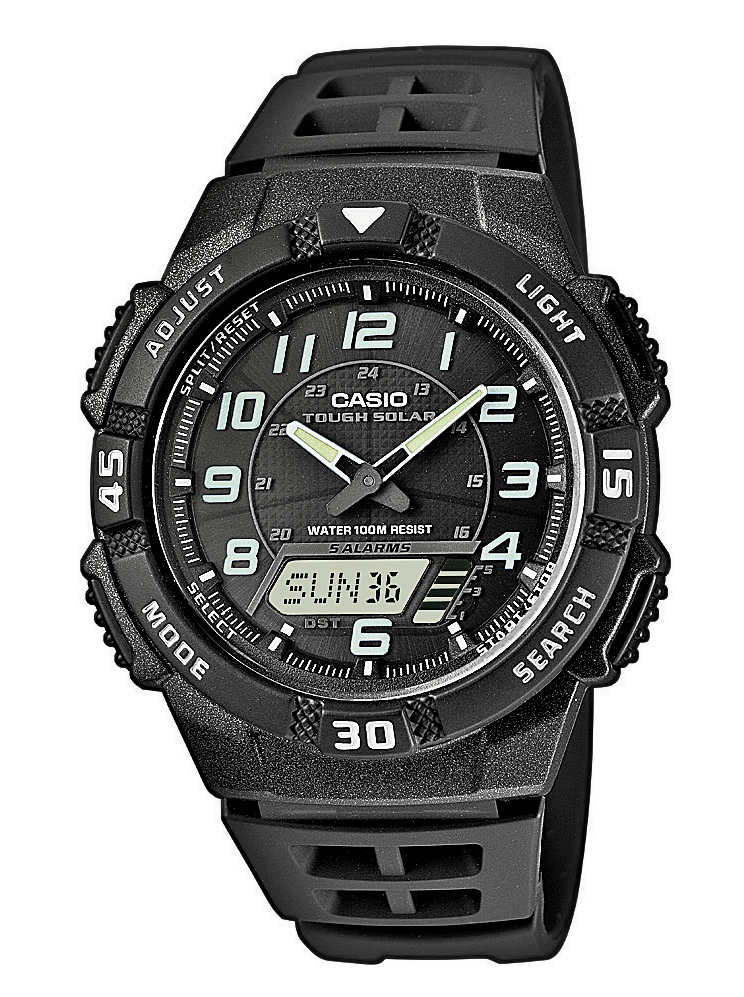 Casio Classic AQ-S800W-1BVEF - Analog-digital-mix - Svart - Unisex - Harts - Härdat mineralglas