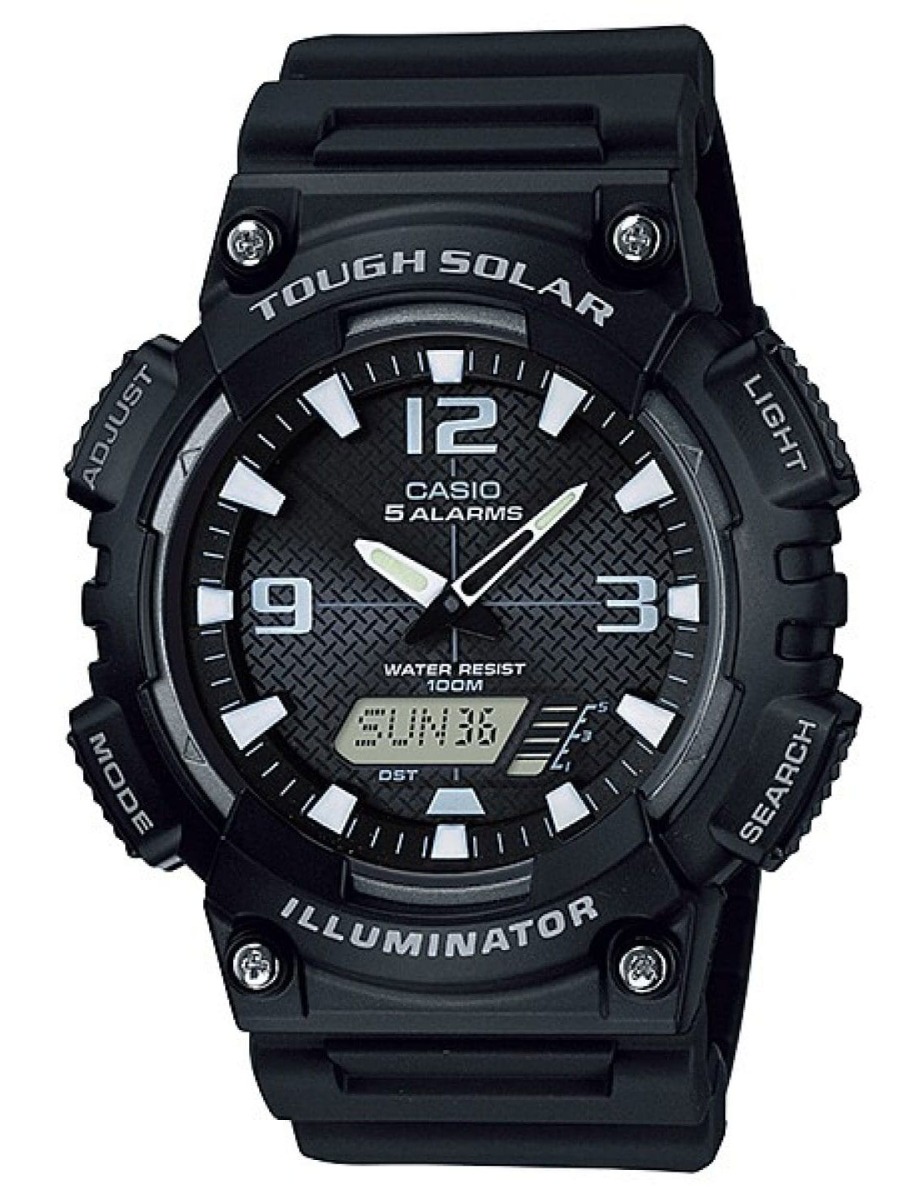Casio Analog-Digital Solar AQ-S810W-1AVEF - Analog-digital-mix - Svart - Herrklocka - Harts - Resin