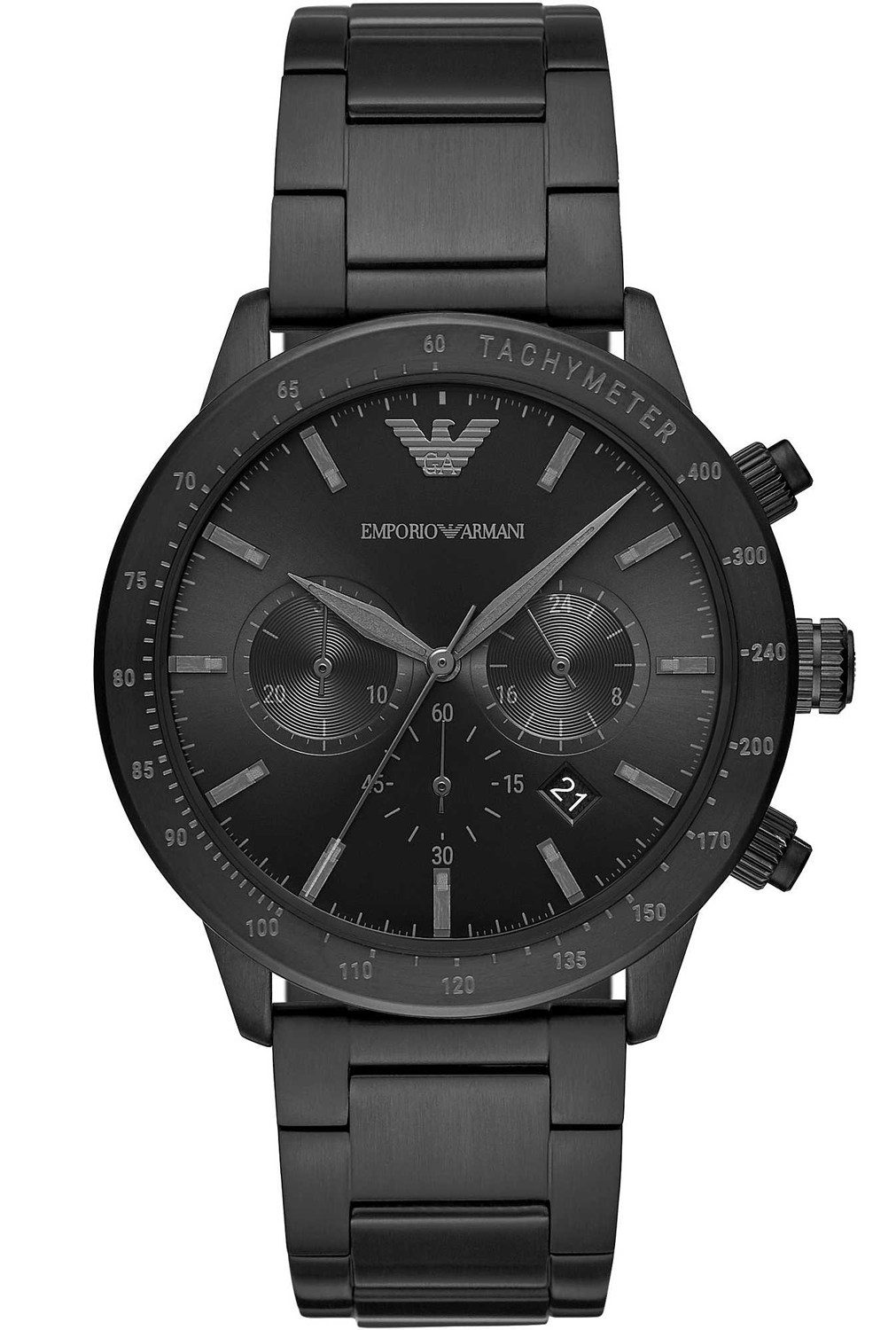 Emporio Armani Mario AR11242 - Quartz - Svart - Herrklocka - Rostfri stål - Härdat mineralglas