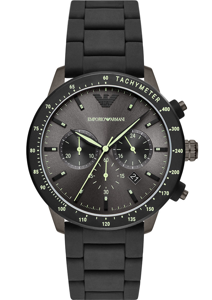 Emporio Armani Mario AR11410 - Quartz - Svart - Herrklocka - Rostfri stål - Härdat mineralglas