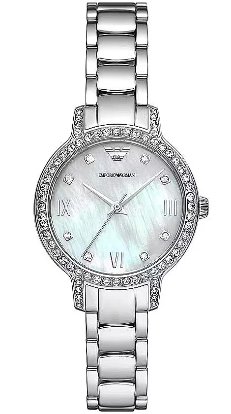 Emporio Armani Cleo AR11484 - Quartz - Silver - Damklocka - Rostfri stål - Härdat mineralglas