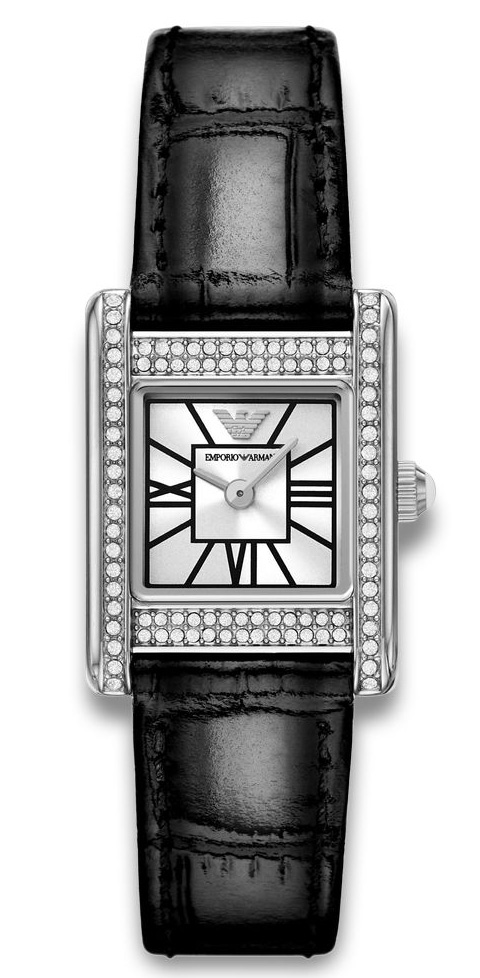 Emporio Armani Mini Genni AR11660 - Quartz - Silver - Damklocka - Läder - Härdat mineralglas