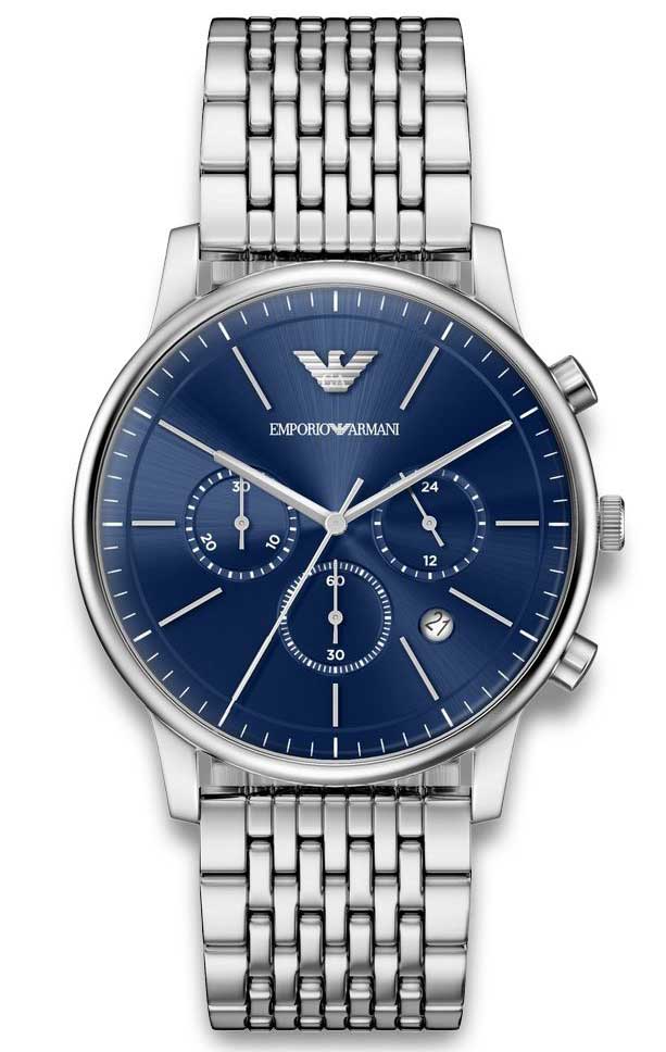 Emporio Armani Minimalist AR11771 - Quartz - Silver - Herrklocka - Rostfri stål - Härdat mineralglas