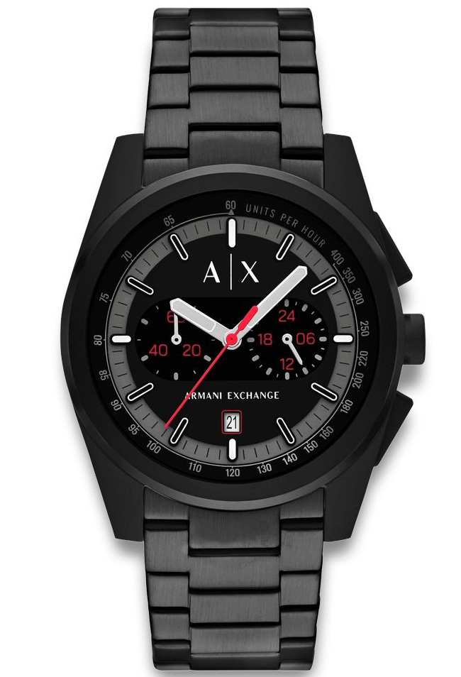 Armani Exchange Parker AX2864 - Quartz - Svart - Herrklocka - Rostfri stål - Härdat mineralglas