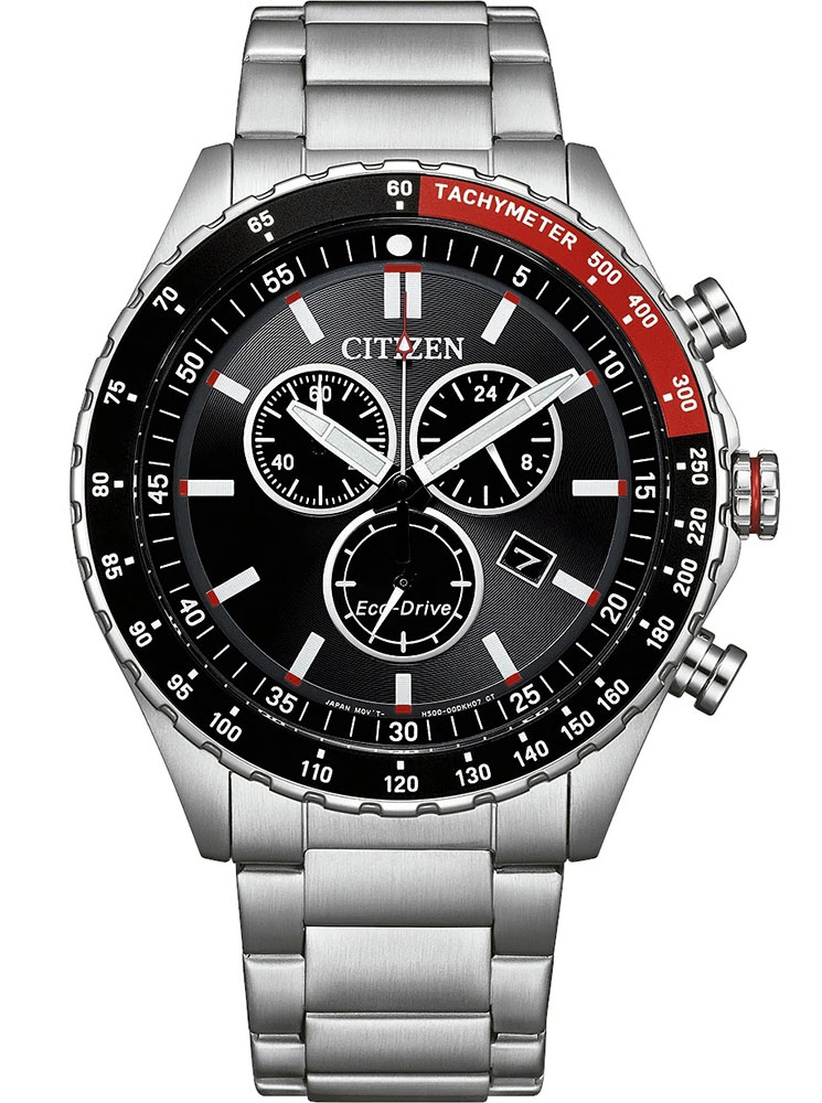 Citizen Sport Chrono AT2566-88E - Quartz - Silver - Herrklocka - Rostfri stål - Härdat mineralglas
