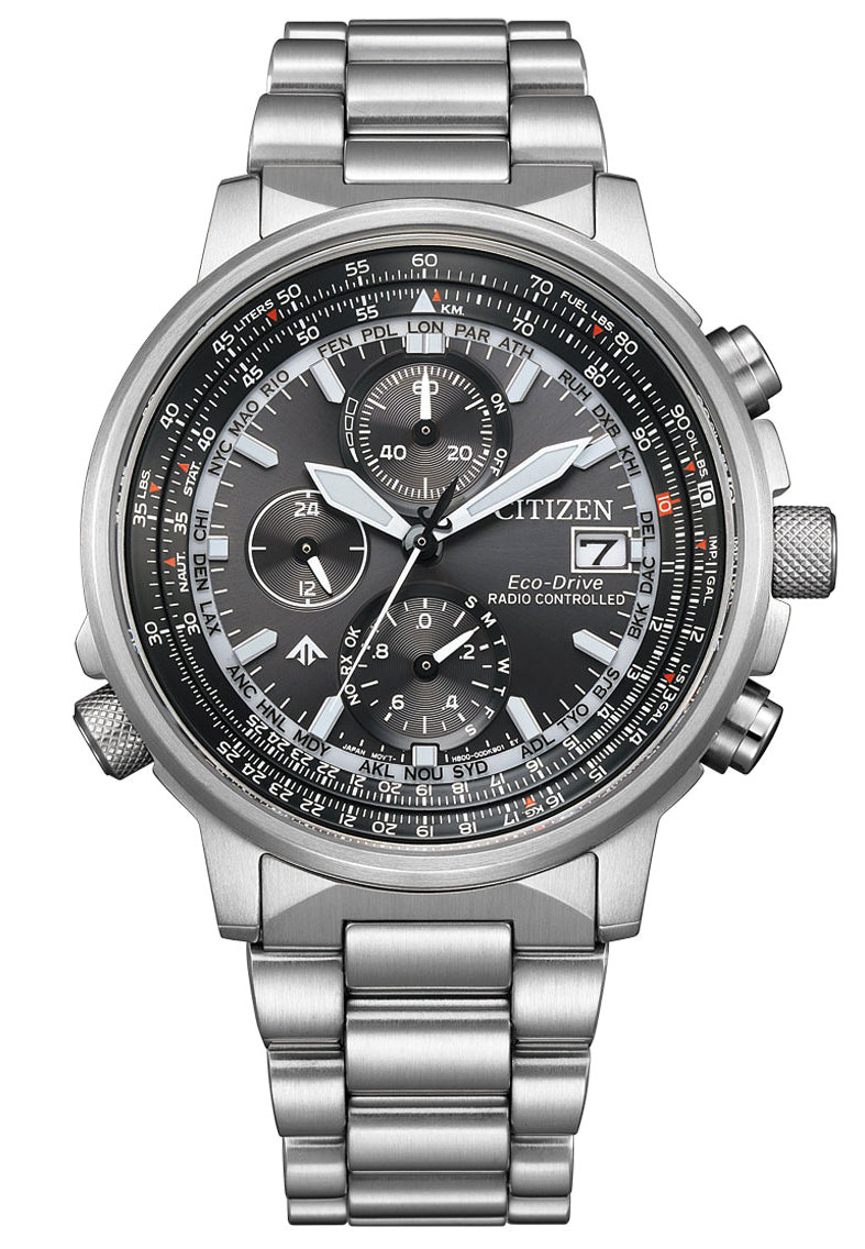 Citizen Sky Promaster AT8300-58E - Quartz - Silver - Herrklocka - Rostfri stål - Härdat mineralglas