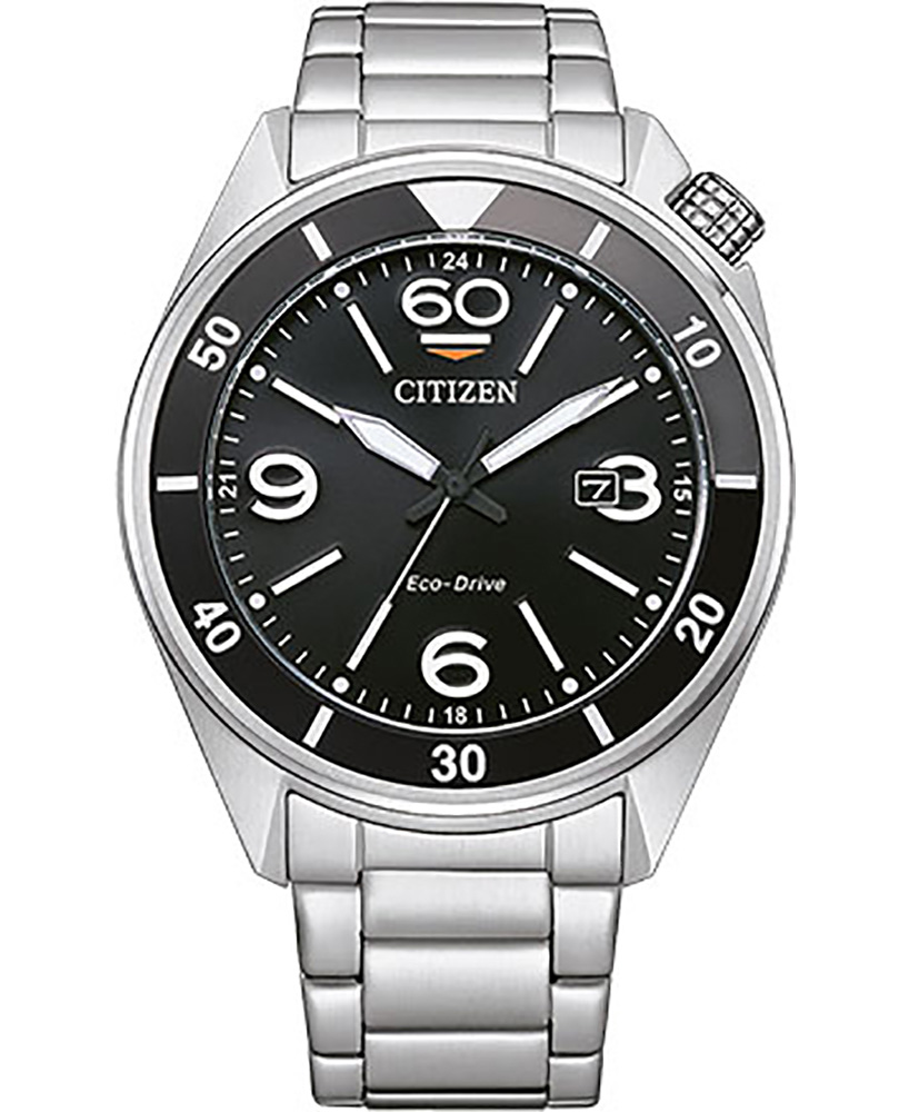 Citizen Eco-Drive herrklocka i rostfritt stål med J810 urverk och vridbar bezel | AW1710-80E - Quartz - Silver - Herrklocka - Rostfri stål -...