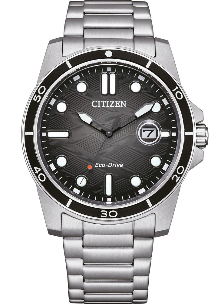Citizen sportklocka med Eco-Drive och dykardesign i rostfritt stål | AW1816-89E - Quartz - Silver - Herrklocka - Rostfri stål - Härdat mineralglas