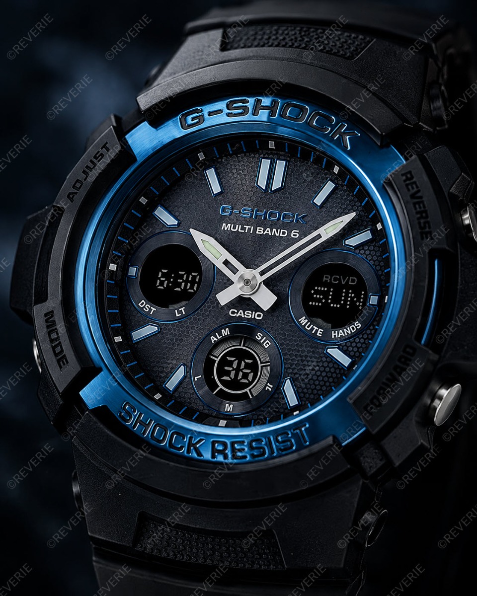 Casio Solar ana-digi sportklocka med Wave-teknik 46mm - Analog-digital-mix - Svart - Herrklocka - Harts - Härdat mineralglas