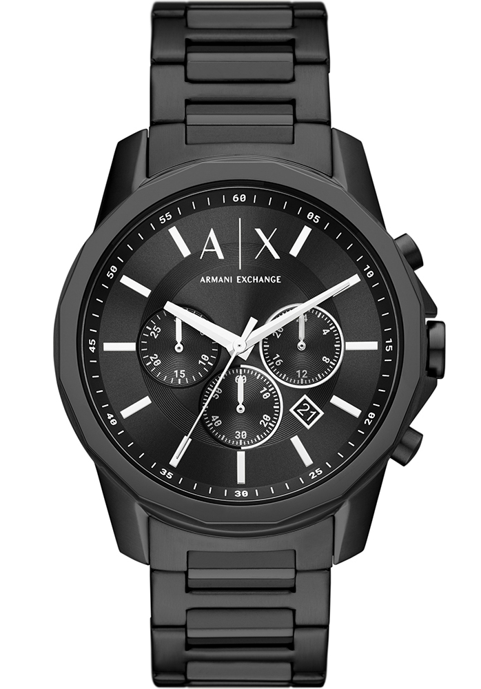Armani Exchange Banks AX1722 - Quartz - Svart - Herrklocka - Rostfri stål - Härdat mineralglas