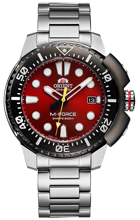 Orient M-Force 200m Automatic Sapphire Diver RA-AC0L02R - Automatisk - Silver - Herrklocka - Rostfri stål - Safir