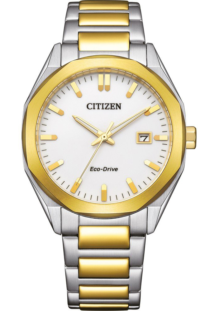 Citizen Eco-Drive unisex klocka i tvåfärgat stål med E111 urverk | BM7624-82A - Quartz - Silver - Unisex - Rostfri stål - Härdat mineralglas