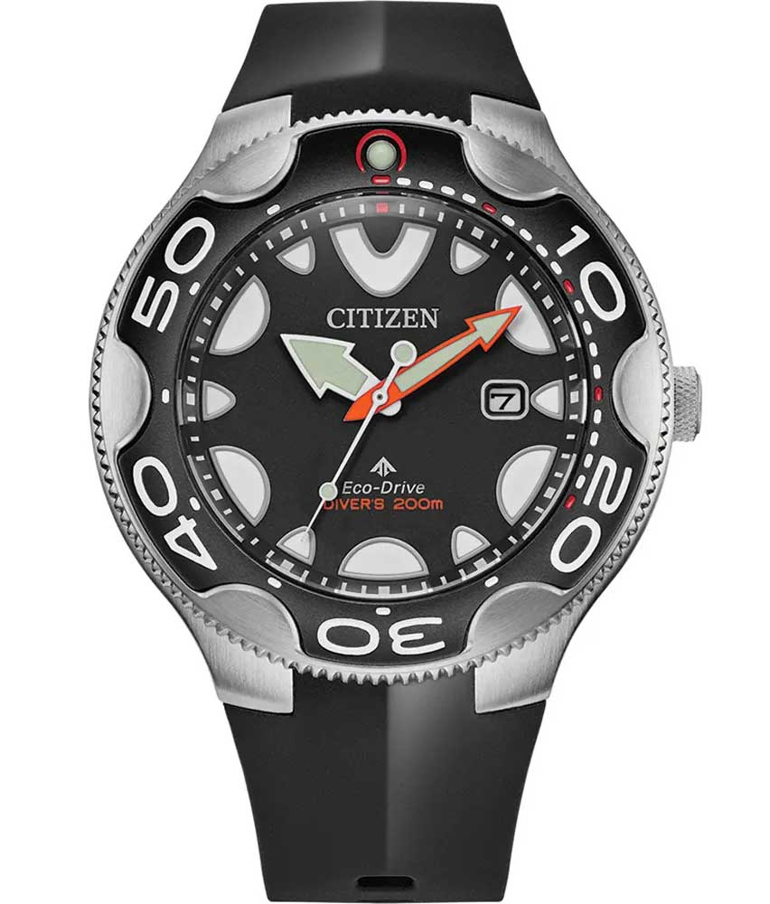 Citizen Promaster "Orca" dykkarklocka i stål med E168 urverk och 200m vattentäthet | BN0230-04E - Quartz - Silver - Herrklocka - Silikon - Härdat...