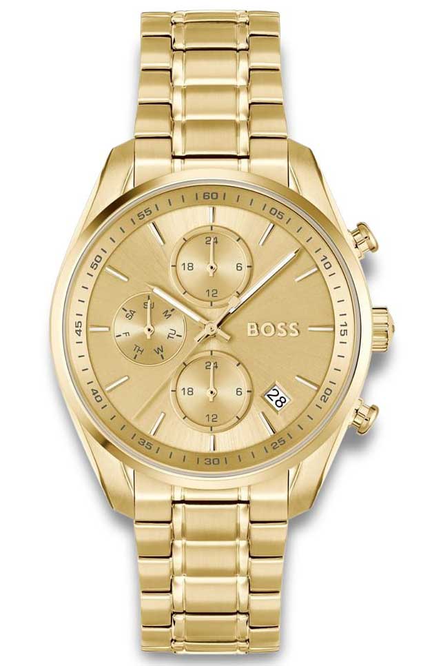 BOSS Grand Tour Ladies 1502768 - Quartz - Guld - Damklocka - Rostfri stål - Härdat mineralglas