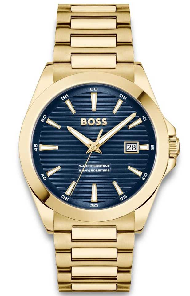 BOSS Strike 1514172 - Quartz - Guld - Herrklocka - Rostfri stål - Härdat mineralglas