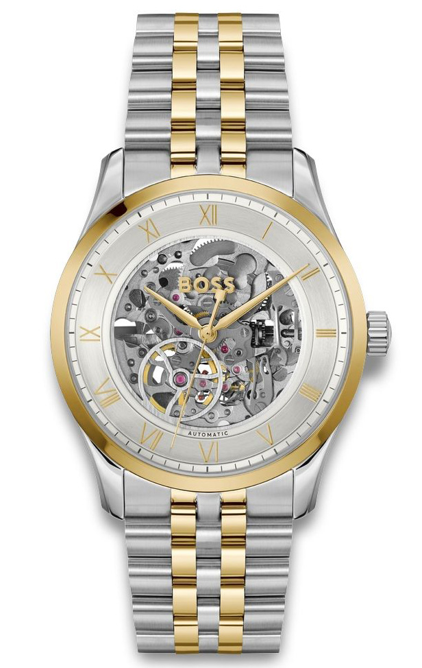 BOSS Principle Skeleton 1514237 - Automatisk - Silver - Herrklocka - Rostfri stål - Härdat mineralglas