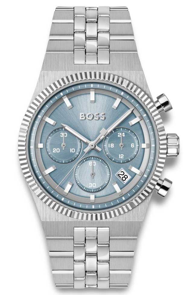 BOSS Candor Prime 1514306 - Quartz - Silver - Herrklocka - Rostfri stål - Härdat mineralglas