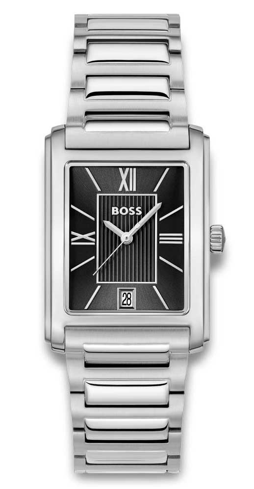 BOSS Desk 1514297 - Quartz - Silver - Unisex - Rostfri stål - Härdat mineralglas