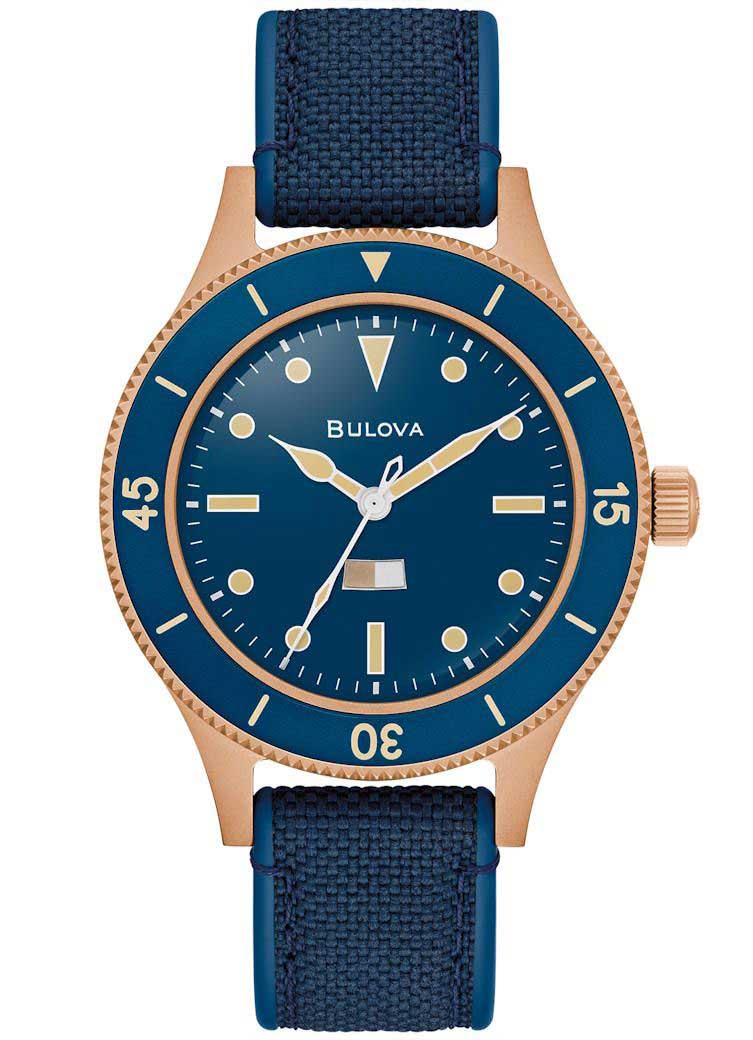 Bulova MIL-Ships 98A325 - Automatisk - Brons - Herrklocka - Silikon - Safir