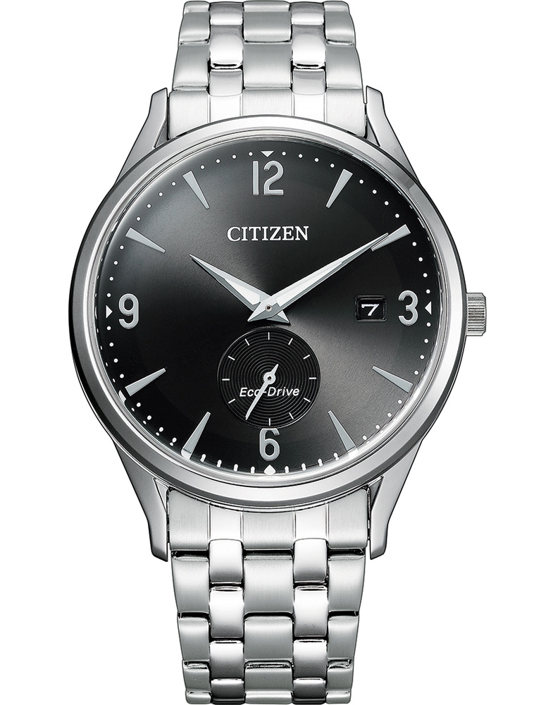 Citizen Eco-Drive herrklocka med svart urtavla och sekundvisare | BV1111-75E - Quartz - Silver - Herrklocka - Rostfri stål - Härdat mineralglas