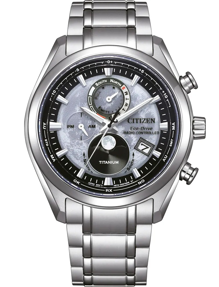 Citizen Super Titanium Radio Controlled Moonphase BY1010-81H - Quartz - Silver - Herrklocka - Titan - Safir