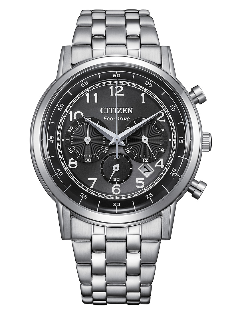 Citizen Eco-Drive Chronograph CA4630-53E - Quartz - Silver - Herrklocka - Rostfri stål - Härdat mineralglas