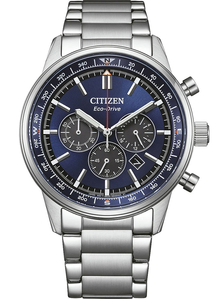 Citizen Eco Drive Chrono CA4720-52L - Quartz - Silver - Herrklocka - Rostfri stål - Härdat mineralglas