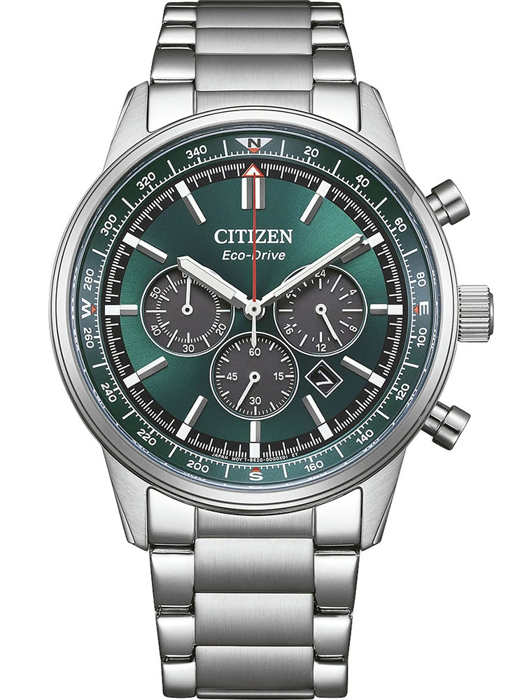 Citizen Eco Drive Chrono CA4720-52X - Quartz - Silver - Herrklocka - Rostfri stål - Härdat mineralglas