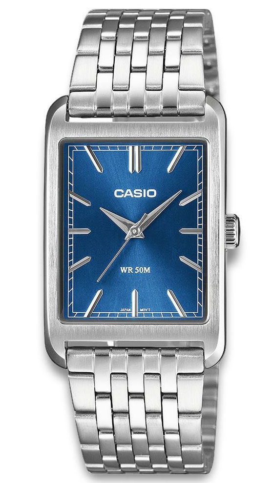 Casio Timeless 26mm MTP-B215D-2AVER - Quartz - Silver - Herrklocka - Rostfri stål - Härdat mineralglas