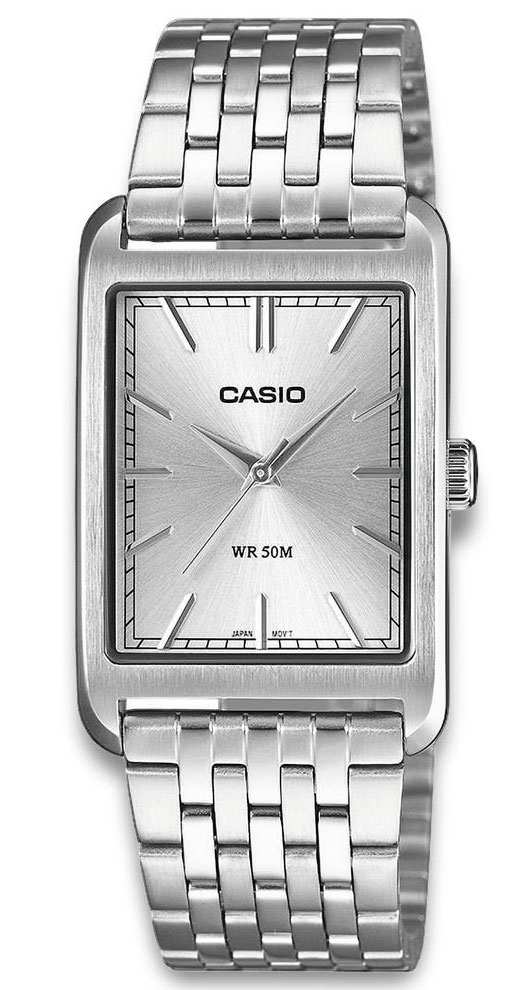 Casio Timeless 26mm MTP-B215D-7AVER - Quartz - Silver - Herrklocka - Rostfri stål - Härdat mineralglas