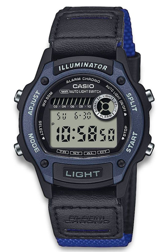 Casio Timeless W-220HF-2AVEF - Digitalt - Svart - Unisex - Textil - Akryl