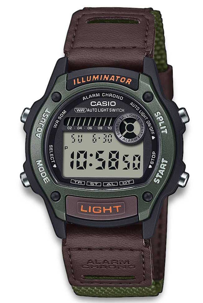 Casio Timeless W-220HF-3AVEF - Digitalt - Svart - Unisex - Textil - Akryl